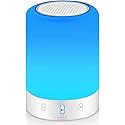 VOCH Night Light Bluetooth Speaker, Portable Wireless Bluetooth Speaker, 6 Color LED Themes Bedside Table Light/Smart Touch Control Color Changing