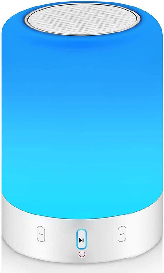 VOCH Night Light Bluetooth Speaker, Portable Wireless Bluetooth Speaker, 6 Color LED Themes Bedside Table Light/Smart Touch Control Color Changing