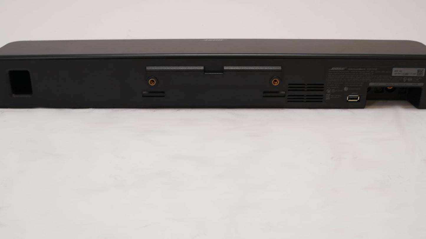 Bose Solo Series II 3-Inch Soundbar with Two Angled Full-Range Drivers, Built-In Dolby, and Front LED Lights (Black) (Renewed)