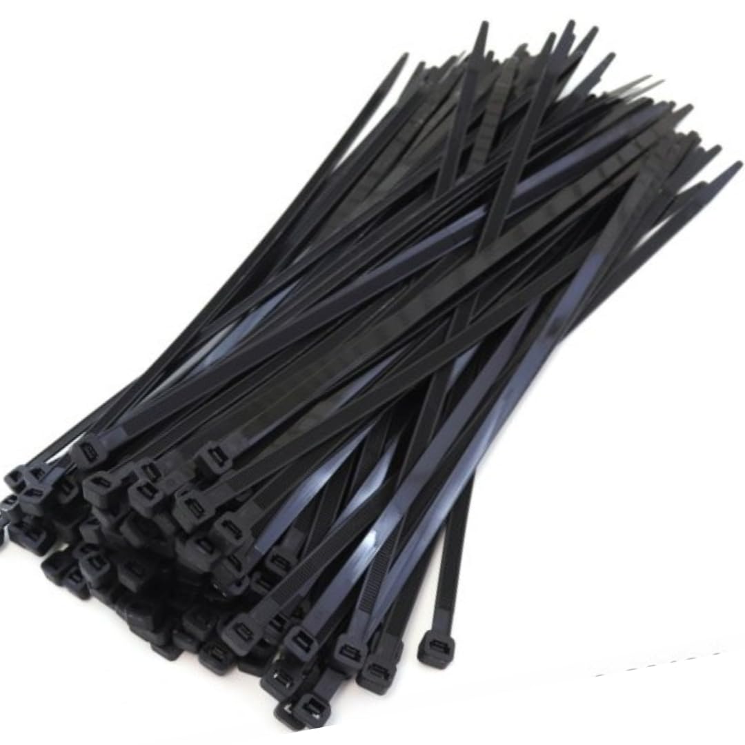 100-Pack Heavy Duty 14 Inches 120 Pound Cable Zip Tie Down Strap Wire Nylon Wrap Black