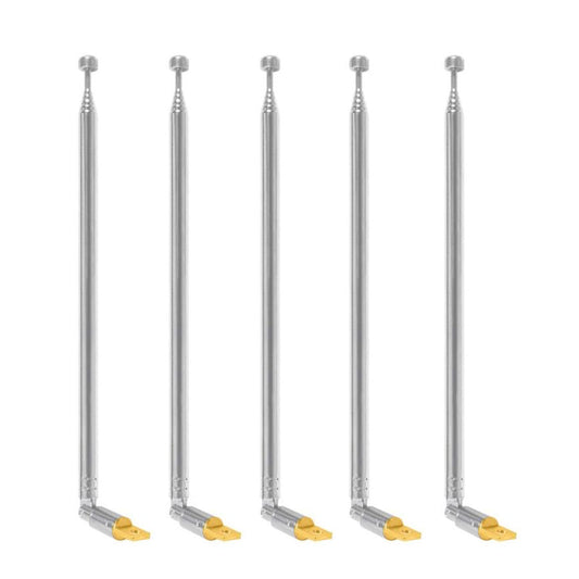 AEDIKO 5pcs Telescopic Antenna 6 Sections 65cm AM FM Antenna Portable Radio Antenna Replacement for Radio, TV and Other Electric Products