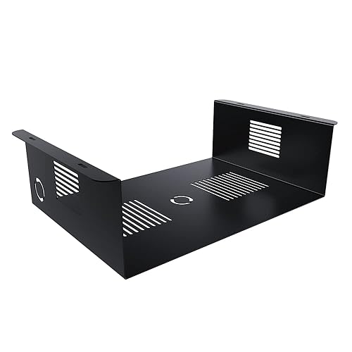 Oeveo Under Desk PC Mount UCM-654 - Made in USA, Heavy-Duty Tech Support Bracket | Desktop Computers, PC, CPU, Gaming Console Mounting Application |