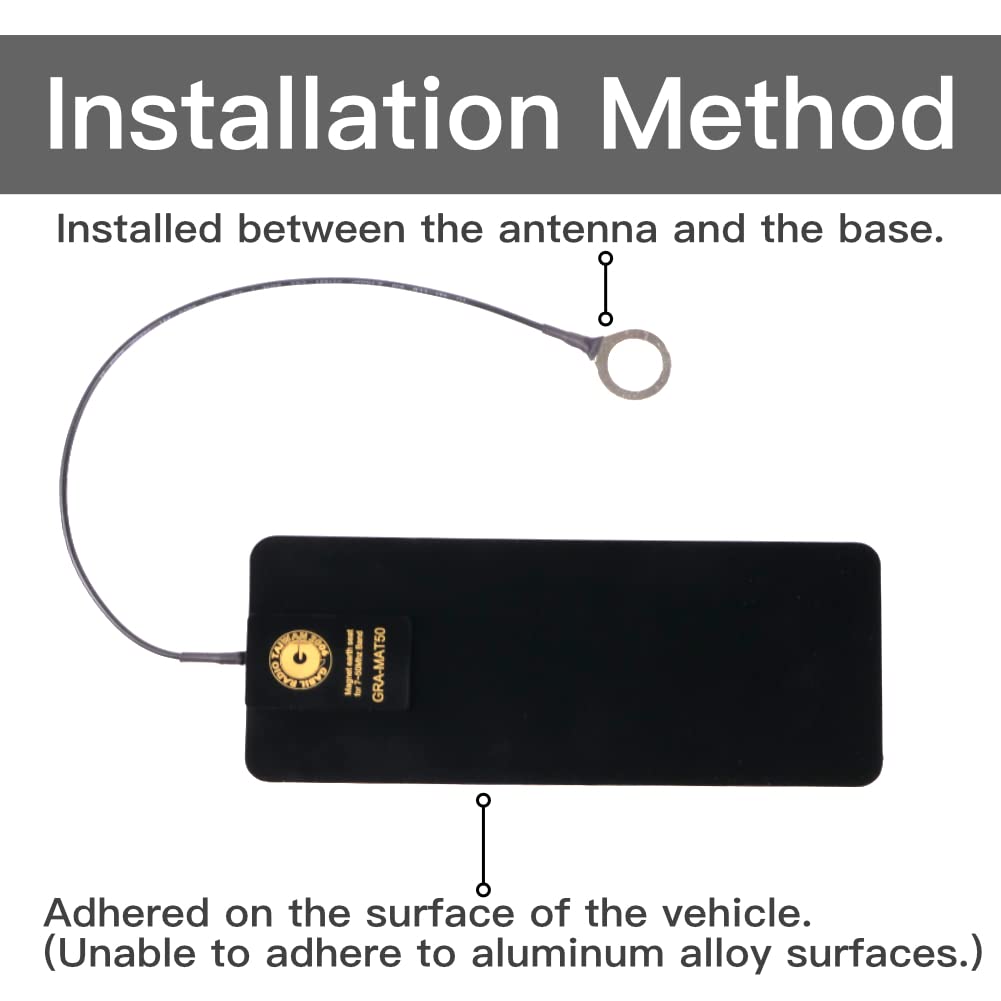 GRA MAT50 HF Ground Enhancement Mat for Mobile Screwdriver Antennas, Improves SWR and Ground Coupling for 7 to 50MHz, Dual Pack Support for 3.5MHz