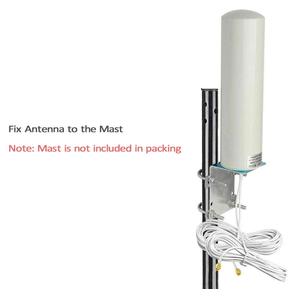 High Gain 10-12dBi Wide Band Outdoor Wall Mount Dual SMA 3G/4G LTE Antenna for 4G LTE Router Modem Gateway Mobile Cell Phone Signal Booster Cellular