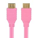 Cmple - HDMI Cable 1.5FT High Speed HDTV Ultra-HD (UHD) 3D, 4K @60Hz, 18Gbps 28AWG HDMI Cord Audio Return 1.5 Feet Pink