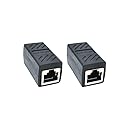 SMITON 2PACK Ethernet Cable Extender,RJ45 Coupler, Extender Connector - Ethernet Coupler Female to Female