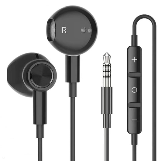 eMorevalue Noise Canceling in-Ear Wired Head Phones Ear Buds Earphones with Mic Volume Control (3.5mm, Black)