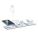 Wireless Charger 3 in 1,RTOPS Magnetic Traval Wireless Charging Station Multiple Devices,GaN 3 in 1 Charging Station,Compatible