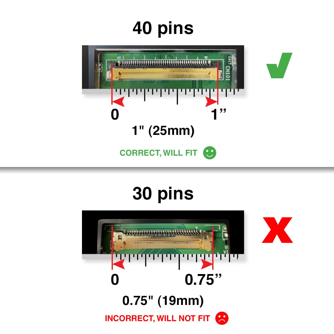 LCDBros Replacement Screen for NE156FHM-NX2 40 Pins FHD 1920x1080 Matte LED LCD with Tools & Tape