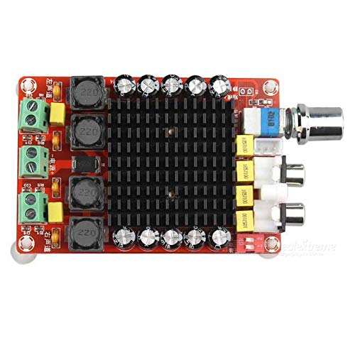 Taidacent DC14-34V TDA7498 2×100W 2 Channel High Power Class D Amplifier with Silent Mode Digital Power Amplifier Board Car Amplifier for Home Theater