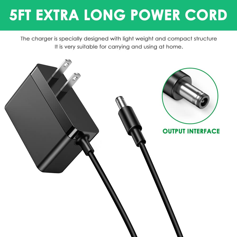Mrgru 5V Charger Power Cord for Smart Digital Picture Frame Compatible with Skylight/Philips/HP/Aluratek/BSIMB AC Power Adapter