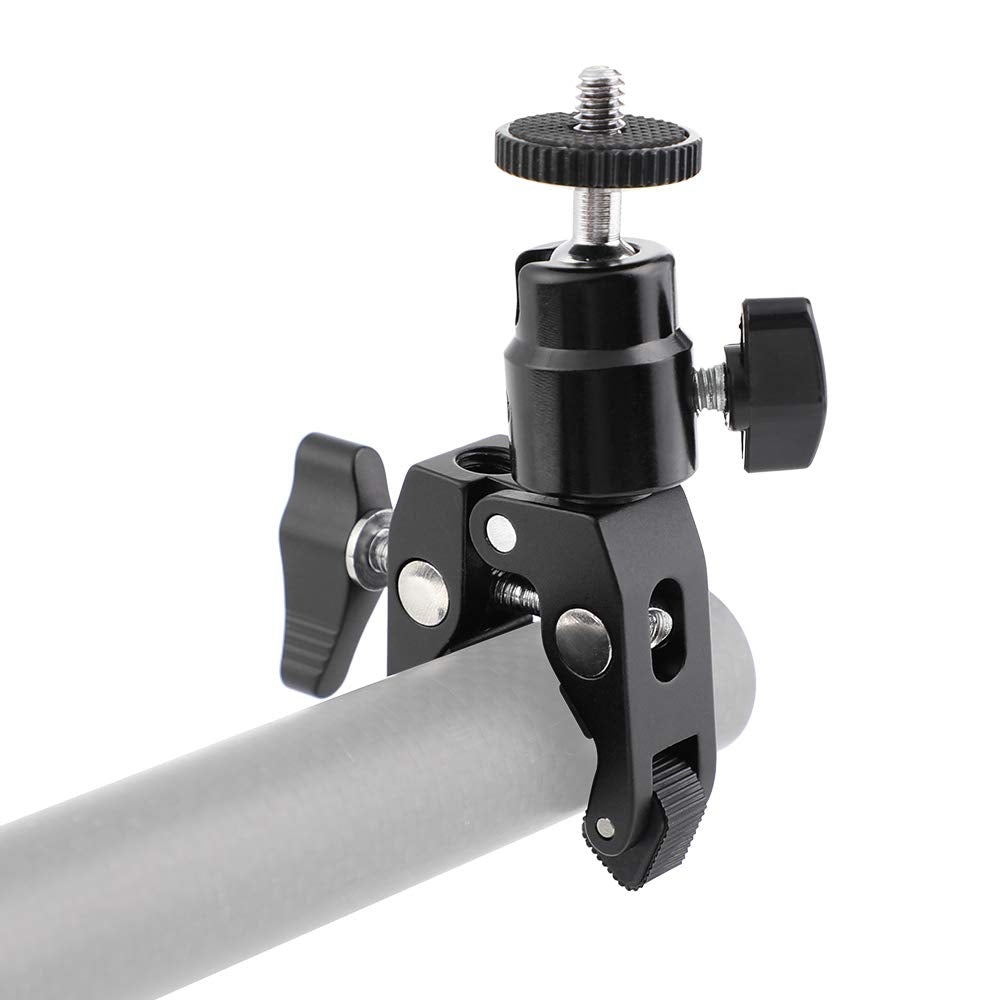 Kayulin Super Crab Clamp with Ball Head Holder for Photographic Accessories(Black)
