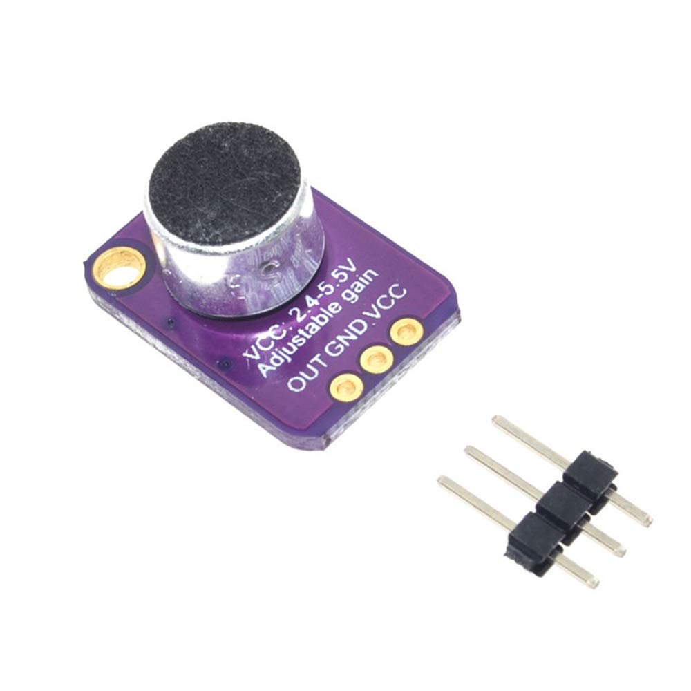 DAOKI 5Pcs Microphone Amplifier Module MAX4466 Electret Microphone Amplifier GY-MAX4466 Breakout Sensor, with Adjustable Gain Breakout Board