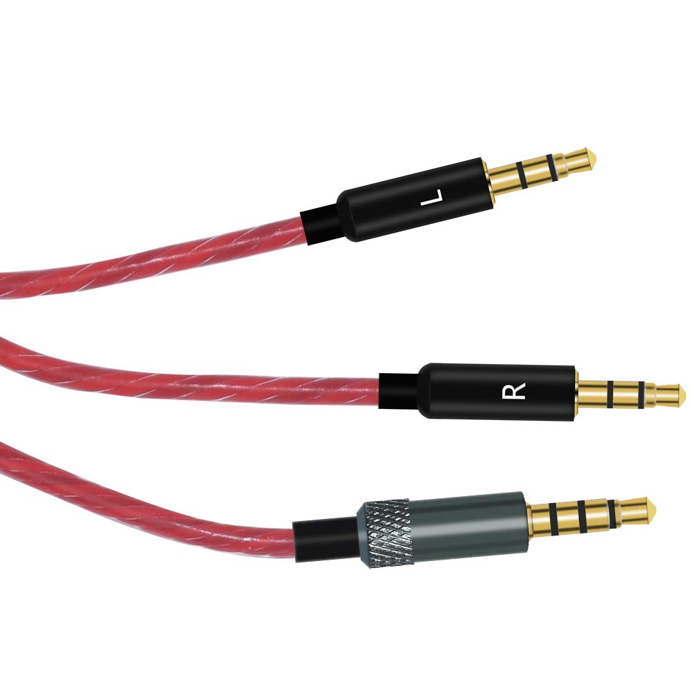 V8 Replacement Remote Volume & Microphone Audio Cable Extension Cord Compatible with Sol Republic Master Tracks HD/Tracks HD2/Sol Republic…