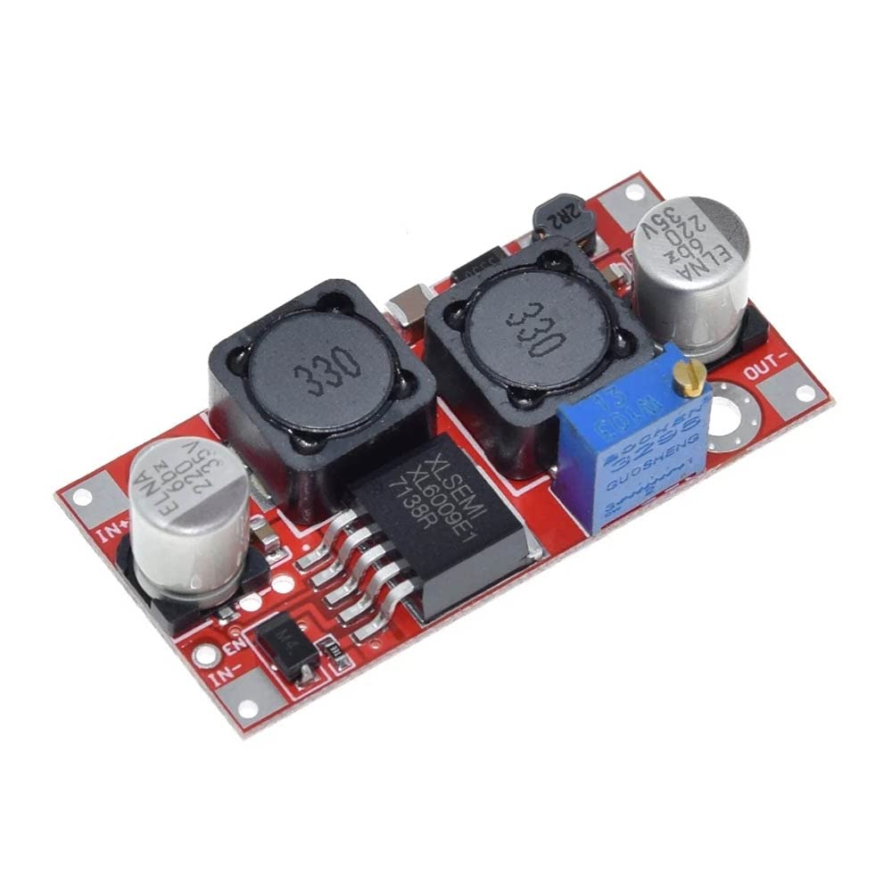 Rakstore 2pcs Boost Buck DC-DC Adjustable Step Up Down Converter XL6009 Power Supply Module 20W 5-32V to 1.2-35V High Performance Low Ripple
