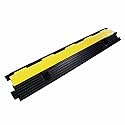 YONSHENG Rubber Cable Ramp Cord Cover Cable Protector Ramps Wire Hose Protective 1 Channel 22000Lbs Load Capacity Traffic Speed Bump for Asphalt