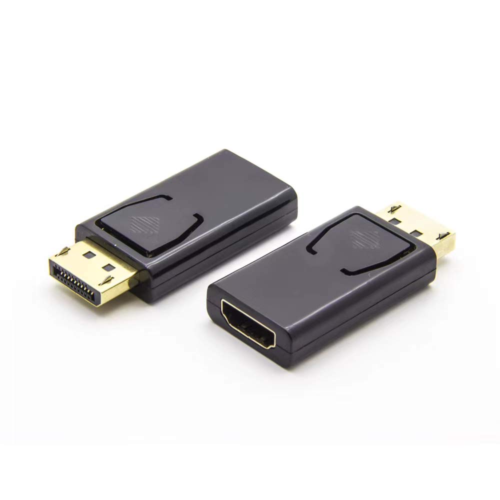 BERLAT Displayport to HDMI Converter，DP to HDMI Adapter [2-Pack],3840x2160p Male to Female Converter Compatible