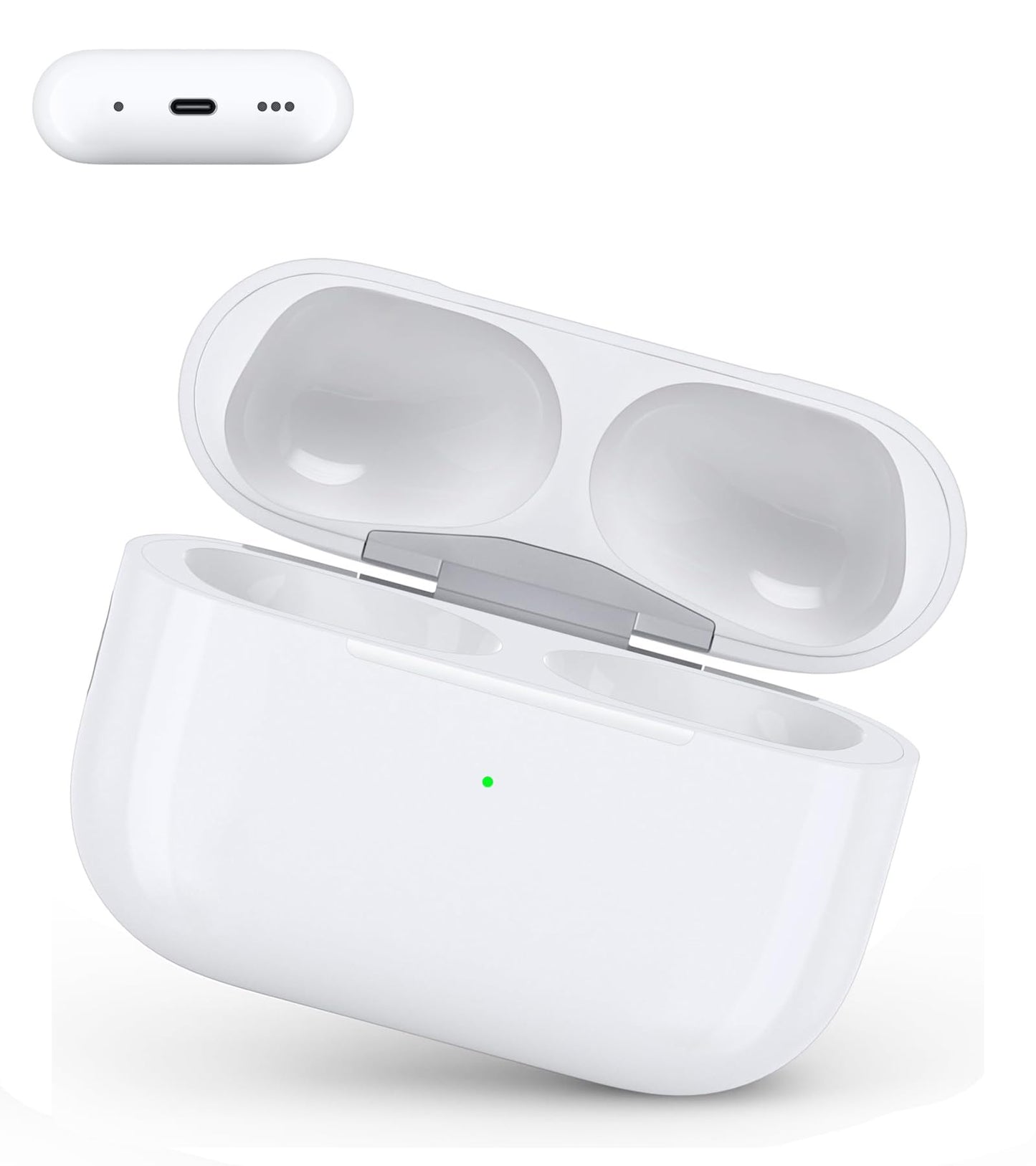 Wireless Charging Case for Air Pod Pro 1/2, USB-C Port Airpod Pro Replacement Charging Case, Sync Button, 660mAh Battery, No Earbuds