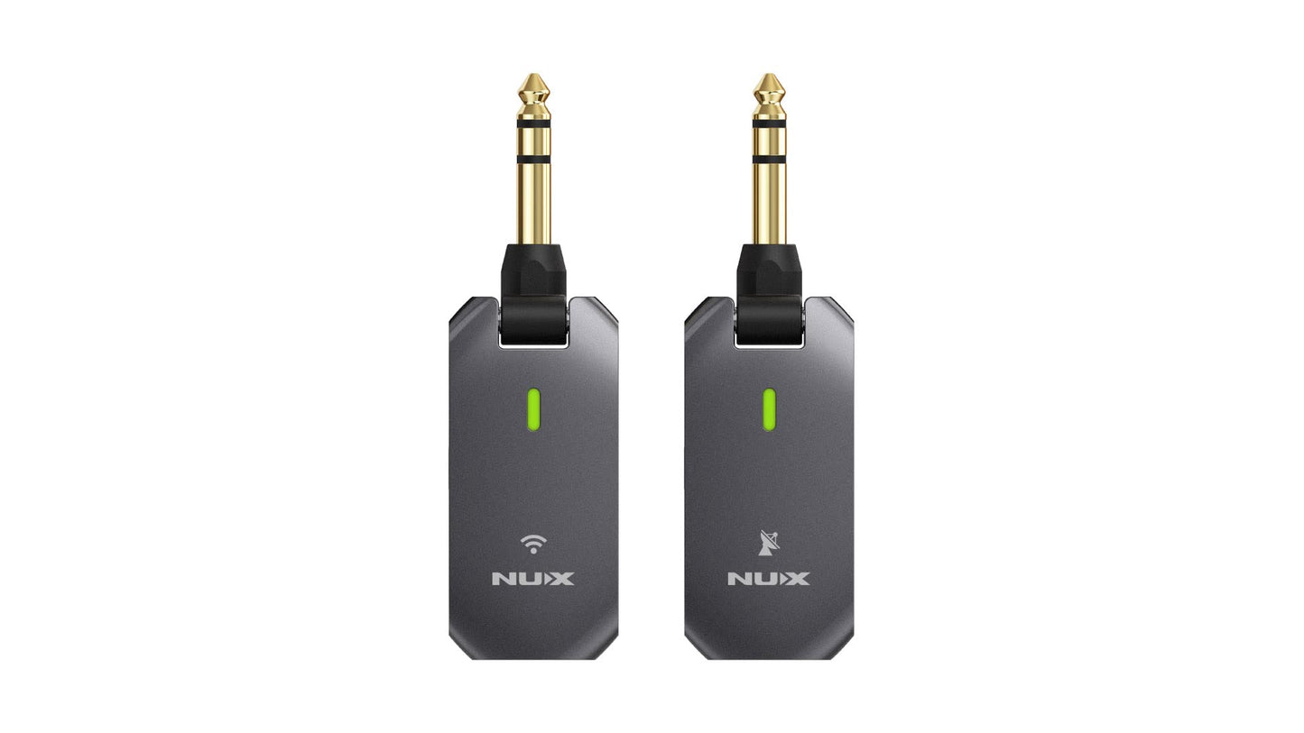 Tonebird NUX C-5RC Wireless Guitar System 5.8GHz Transmitter and Receiver Auto Match, Charging Case Patch Cable, Polish, Tool Bundle