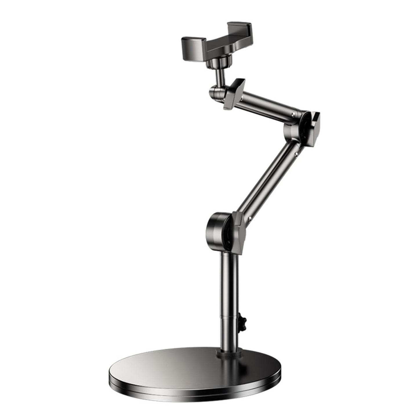 GOAKICHGO Heavy Duty Aluminum Overhead Phone Mount for Video Recording, Adjustable iPhone Tripod for Overhead Shots, Desk Phone Camera Stand