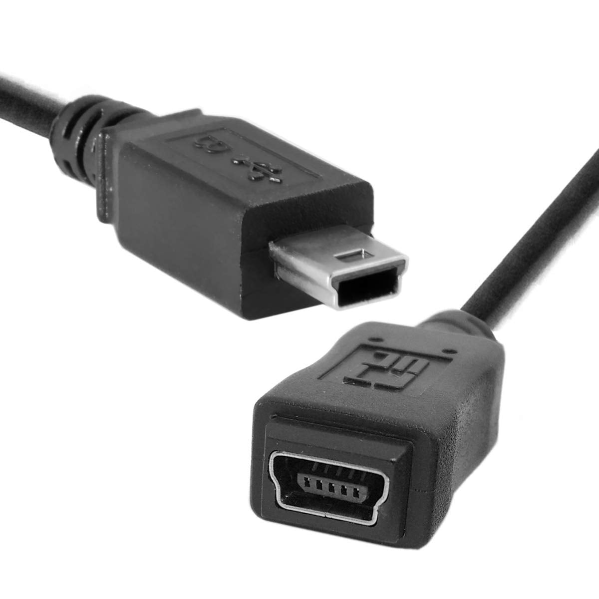 cablecc Mini USB B Type 5Pin Male to Female Extension Cable USB2.0 480Mbps 0.5m