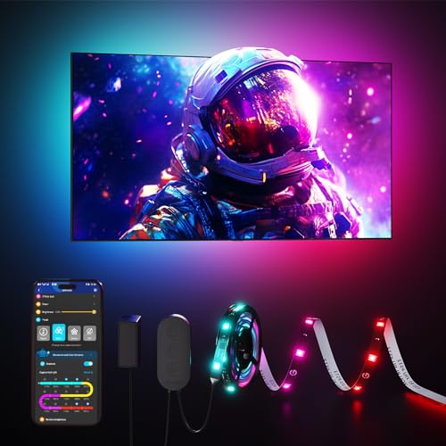 Govee TV LED Backlight Strip, RGBIC Smart LED Backlight for 40-50inch TVs, Music Sync, Wi-Fi Bluetooth & App Control, Works with Alexa & Google