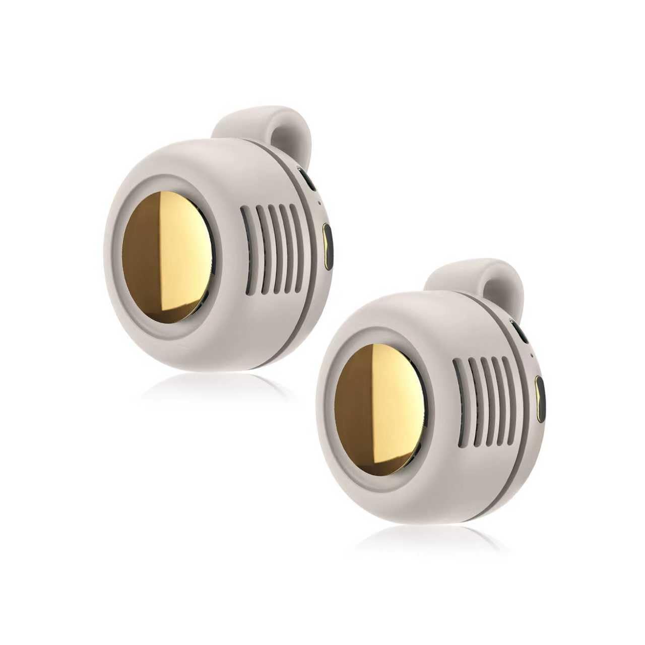 2 Pack Portable Mini Bladeless Fan Clip On, Small Fan Clip on for Shirt & Waist, 3-Speed, 360° Adjustable Suspended Whirlwind Fans, Silent Clip-on Fan