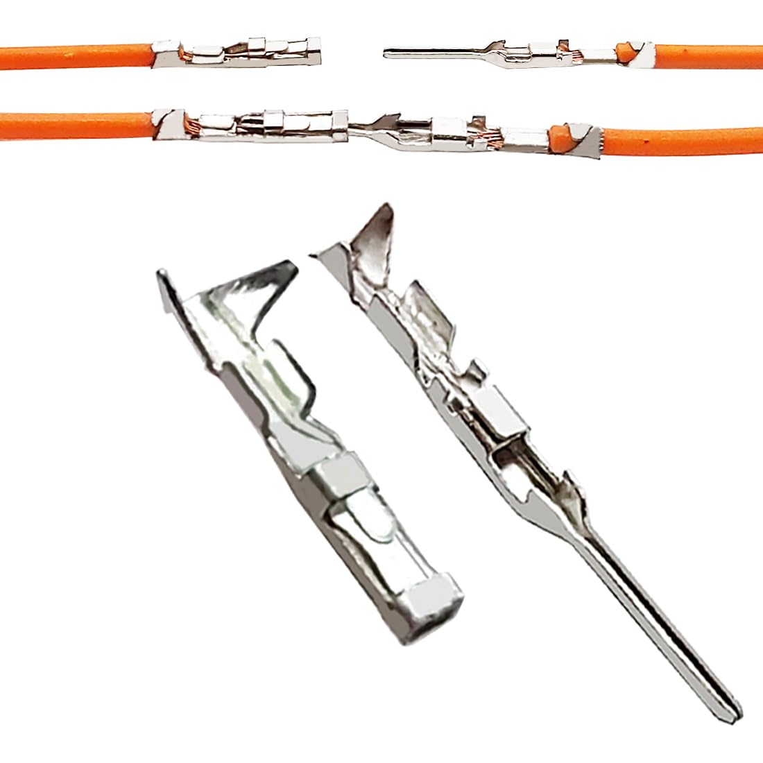 Gikfun 100 Pairs Suitable for 22AWG Cable Male and Female Pins Connector Kit fit for Housing Jumper Wire Cable DIY Kit EK8284
