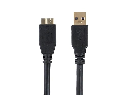 Monoprice USB 3.0 Type-A to Micro Type-B Cable - 5-Pin, Male to Male, 1.5 Feet, Black - Select Series