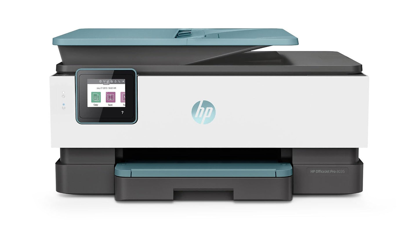 HP OfficeJet Pro 8035 All-in-One Wireless Printer - Includes 8 Months of Ink, Instant Ink, Works with Alexa - Oasis (3UC66A)