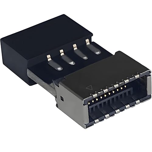 Bejavr USB 2.0 to USB 3.2 Gen 1 Header Adapter Front Panel Connector Motherboard 9Pin to Type-E/USB C