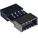 Bejavr USB 2.0 to USB 3.2 Gen 1 Header Adapter Front Panel Connector Motherboard 9Pin to Type-E/USB C
