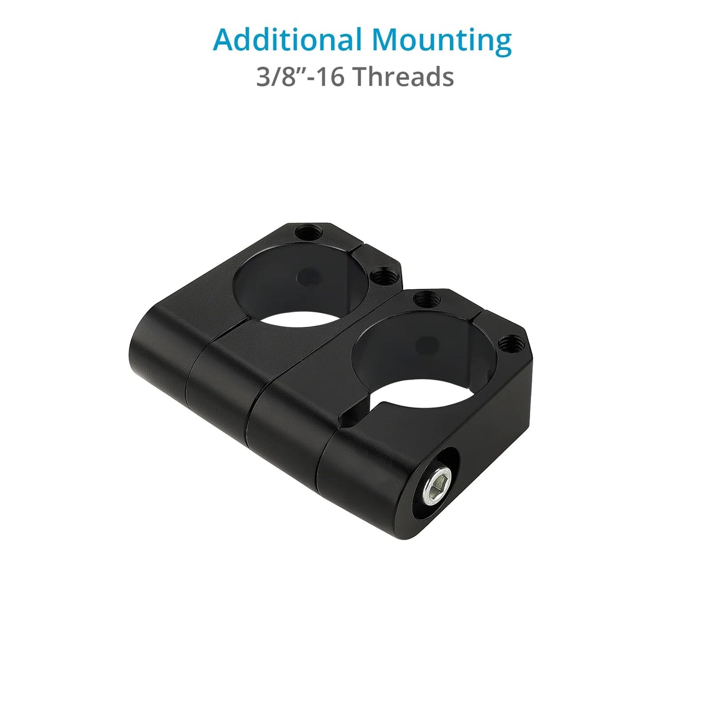 PROAIM 360° Rotating Speed Rail Clamp for Rigging Camera Car. Fits 42mm/1.65” Scaffold Poles. Aluminum Made, Lightweight with 3/8”-16 Threaded Holes.