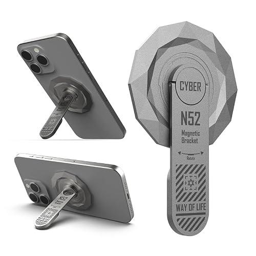 HOUNY [2026 New] Magnetic Kickstand for MagSafe Phone Grip Stand, Aluminium Alloy Ultra Light & Ultra Thin, Rotation Angle Adjustment Holder