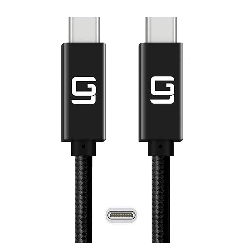 GodSpin USB C to USB C Cable (20Gbps) SuperSpeed [Certified] USB Type-C to USB Type-C, 100W Power (USB 3.1, 3.2, Thunderbolt 3) Nylon Braided, Dual 4k