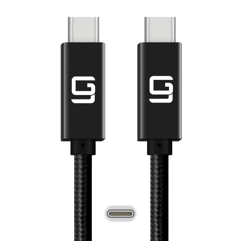 GodSpin USB C to USB C Cable (20Gbps) SuperSpeed [Certified] USB Type-C to USB Type-C, 100W Power (USB 3.1, 3.2, Thunderbolt 3) Nylon Braided, Dual 4k