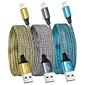 SHUSEL for iPhone Charger 3 Pack 6FT USB Lightning Cable MFi Certified Fast Charging Nylon Braided for iPhone Charger Cord Compatible with iPhone 14…