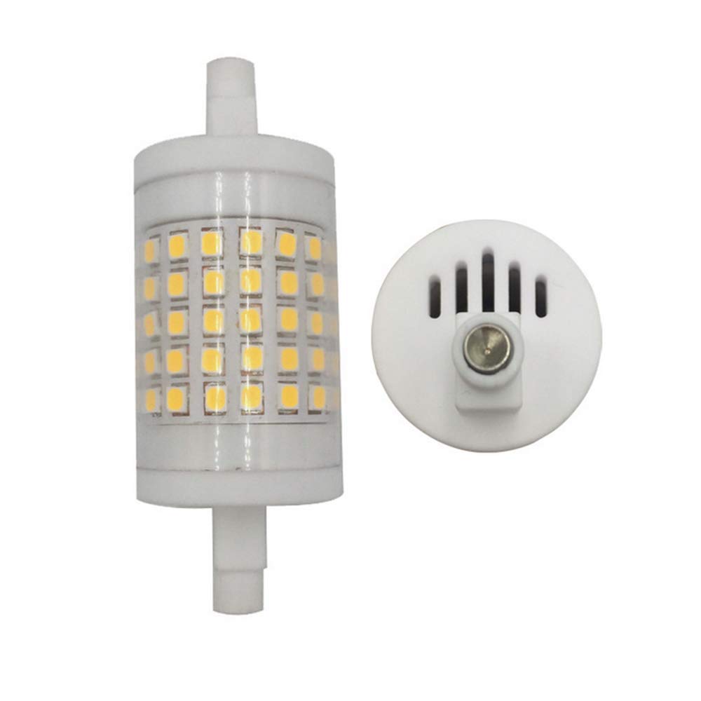Edearkar 78mm R7S LED Bulbs (2 Pack) 10W AC85-265V 6000K Daylight White J Type R7s Floodlight T3 Double Ended J Type 100W Halogen Bulb Replacement