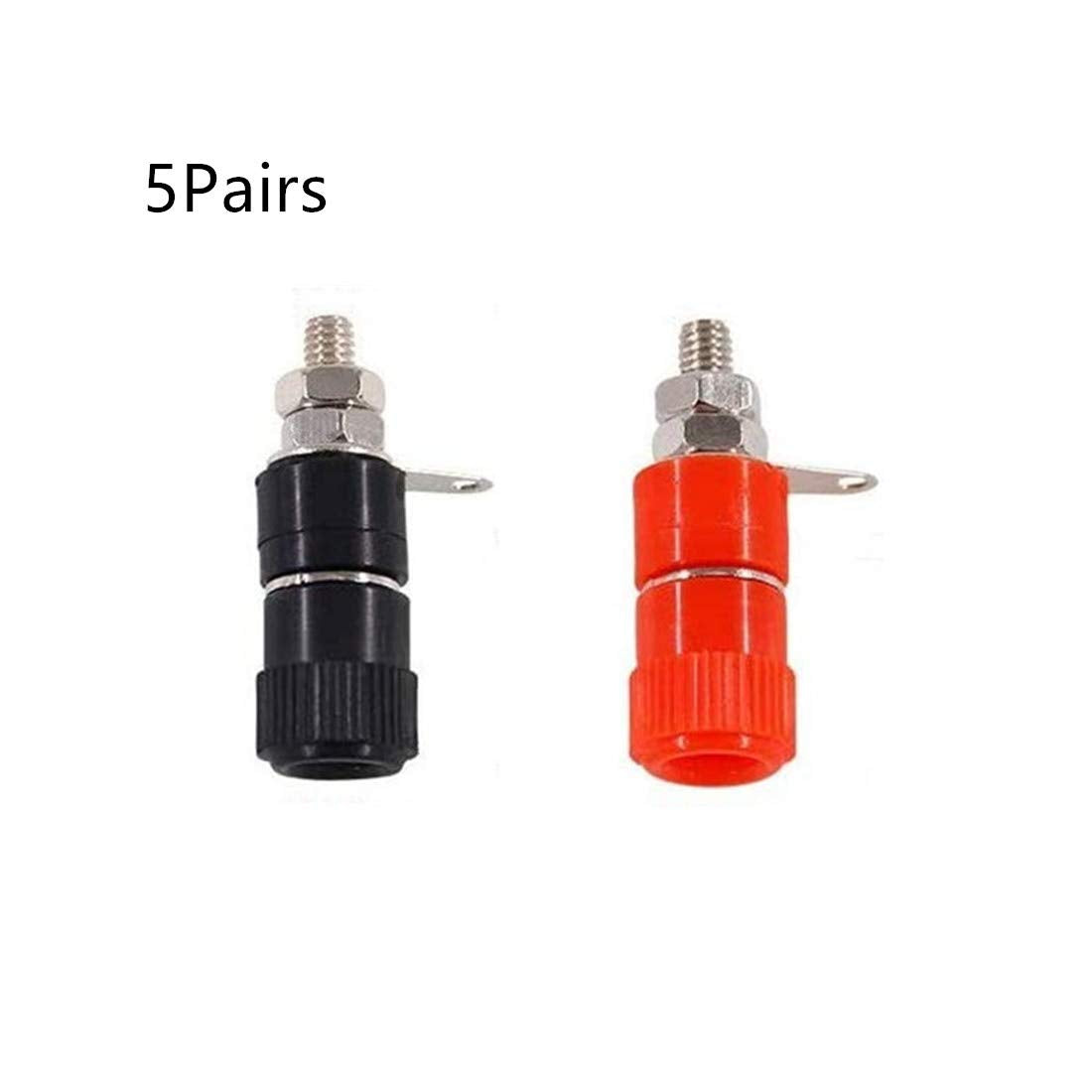 bnafes 10 PCS Binding Posts Terminals 4mm Banana Plug Socket 4mm Amplifier Terminal Connector for Arduino