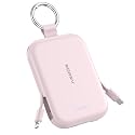 RORRY CharmGo Portable Charger, 5000mAh Portable Charger Power Bank with Built-in Cables, Travel Keychain Charger Battery Pack for iPhone