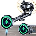 Coolpow for MagSafe Car Mount Charger?Ultra Magnet?Magnetic Phone Holders for Your Car Charger Magnetic Wireless Car Phone Holder Charger Car