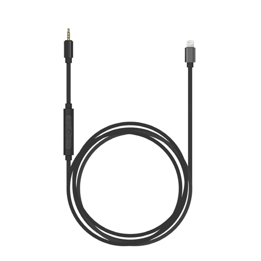Koss Utility Cord Lightning Cable, Works Utility Series System, in-Line Microphone and Remote, Mfi Certified, Black