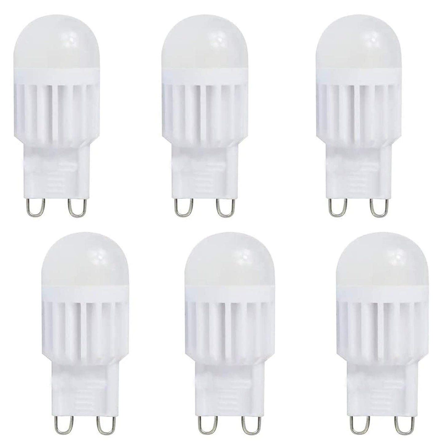 Lxcom Lighting G9 LED Bulb 3W Dimmable Chandelier Light Bulbs 30W Halogen Bulb Equivalent Warm White 3000K G9 Bi Pin Base Bulbs 300LM for Pendant Wall