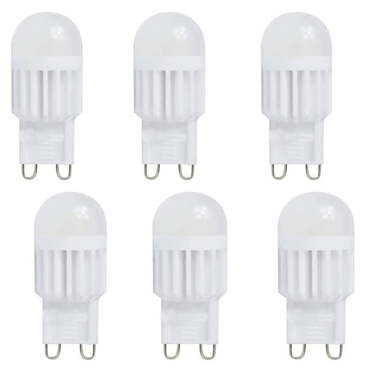 Lxcom Lighting G9 LED Bulb 3W Dimmable Chandelier Light Bulbs 30W Halogen Bulb Equivalent Warm White 3000K G9 Bi Pin Base Bulbs 300LM for Pendant Wall