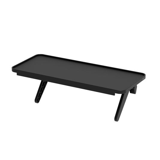 Pixio 12 inch Black Monitor Storage Top Shelf - Adjustable Platform, Universal Fit, Holds Up to 13lbs, Works on TV, Flat, Curved Monitors, Storage