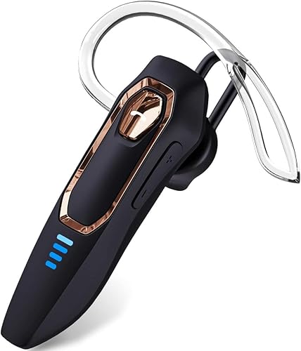 Bluetooth Headset V5.4?Bluetooth Earpiece with Micros, Noise Cancelling Hands Free Bluetooth Headset for Cell Phone with 36H Talking Time/Mute