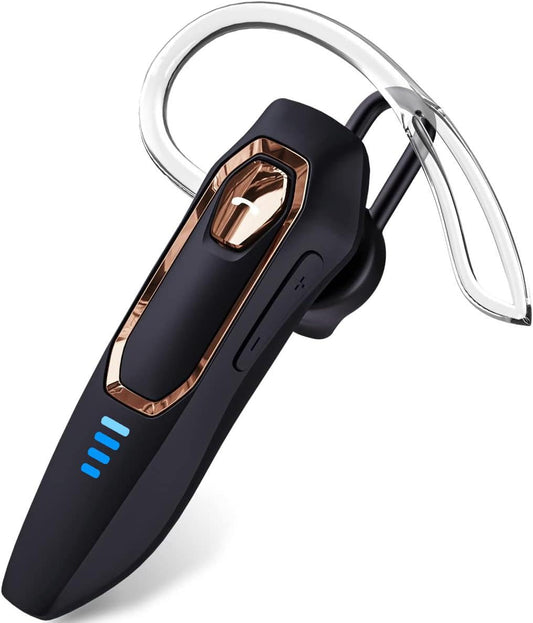Bluetooth Headset V5.4?Bluetooth Earpiece with Micros, Noise Cancelling Hands Free Bluetooth Headset for Cell Phone with 36H Talking Time/Mute
