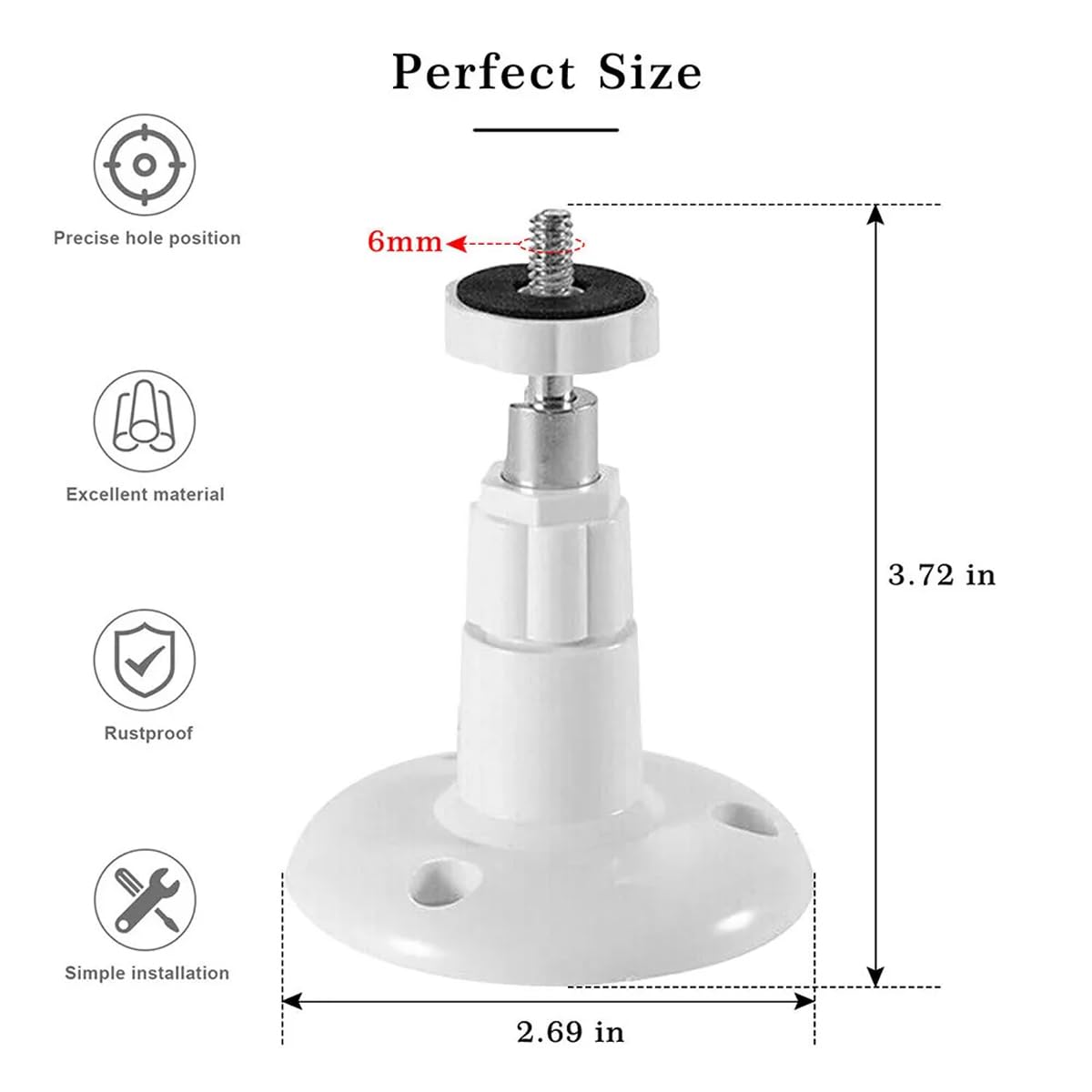 4 Pack JYtrend Wall Mount for Ring Stick Up Cam & Indoor 1st Gen Cam, 360 Degree Swivel Adjustable Mounting Bracket for Wyze V4 V3, for Arlo Pro 4 3