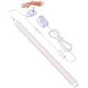 Under Cabinet Lighting LED 20In Kitchen Under Counter Light Fixtures Dimmable with Manual Sensor Control,Desk,Over Sink,Tool Box Hutch Light Bar Plug