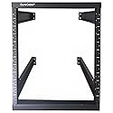 DynaCable 12U 19 Inch Heavy Duty Open Frame Fixed Mount Rack | 20 Inches Depth Wall Mount Rack for Cabinets | IT Networking & More | Hold Up to 250